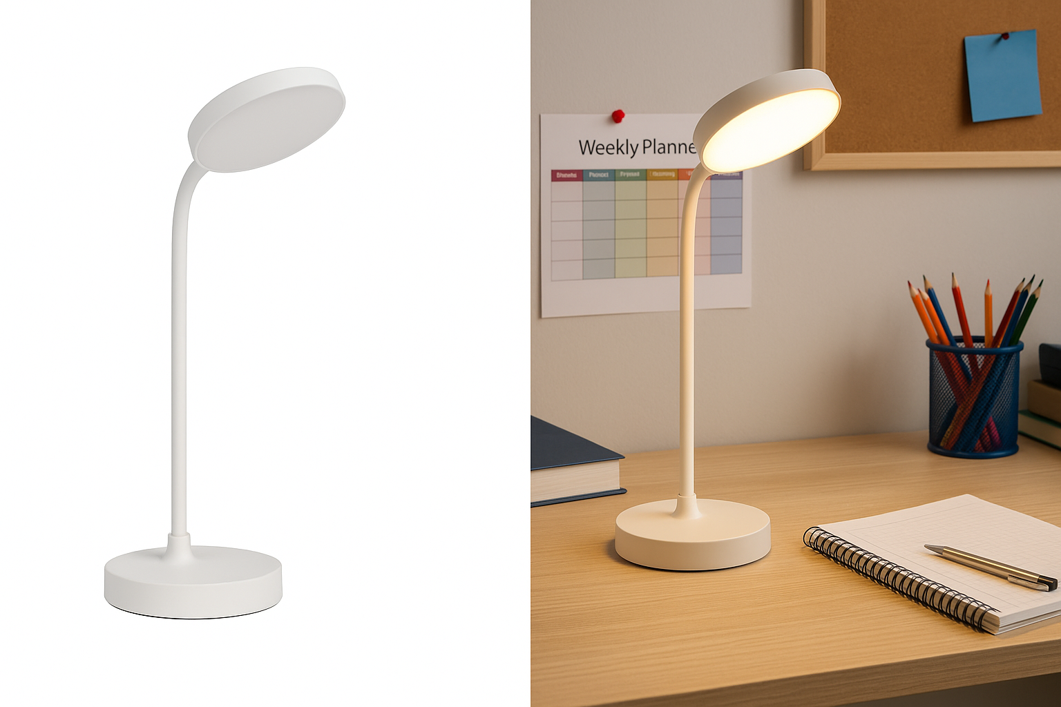 LumaFlex™ – Lampe LED de Bureau Pliable et Rechargeable