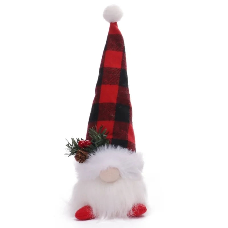 Peluches LED de Noël – Suspensions Gnome & Père Noël | Décoration Sapin & Maison | Ornement Lumineux 2025